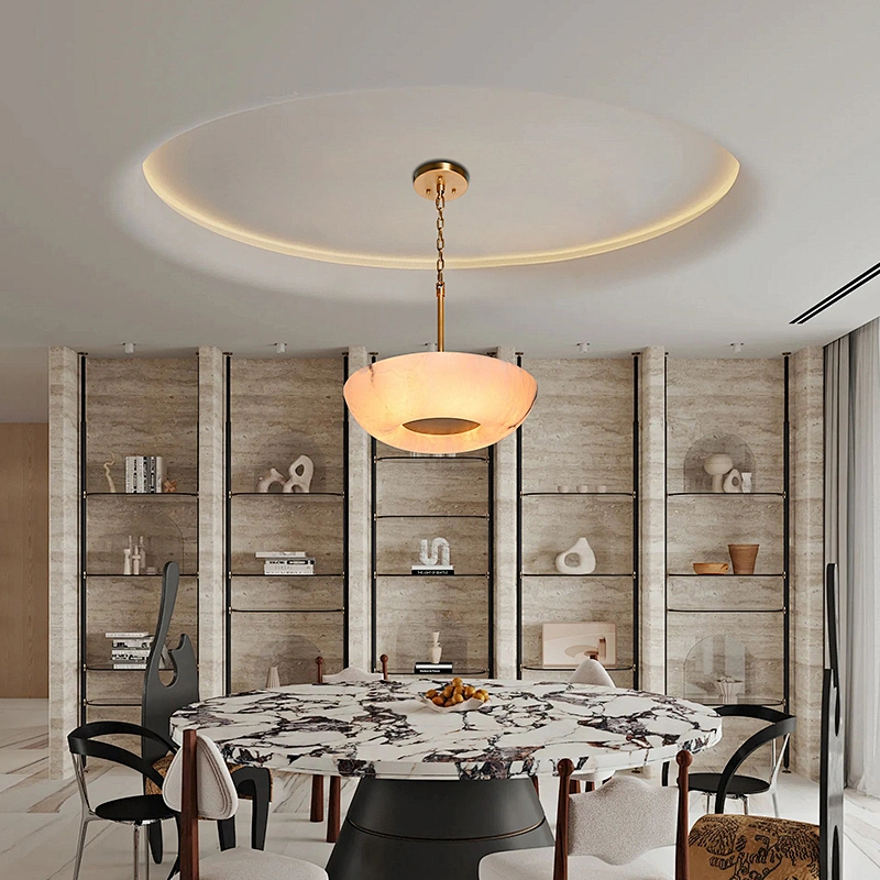 Cloudy sky alabaster pendant light