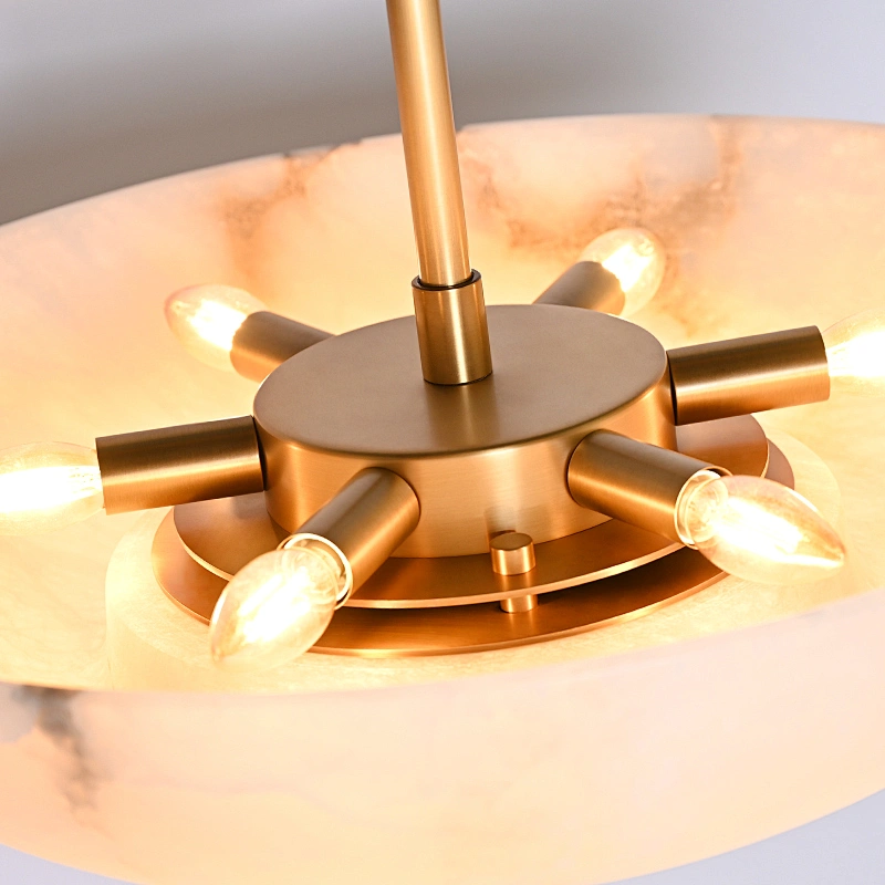 Cloudy sky alabaster pendant light