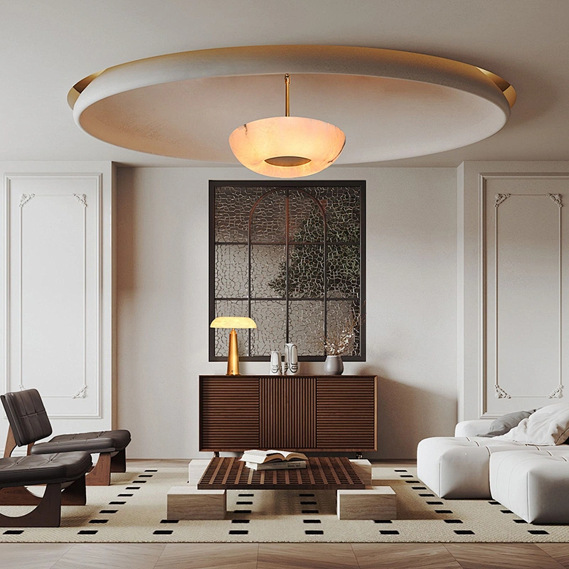 Cloudy sky alabaster pendant light